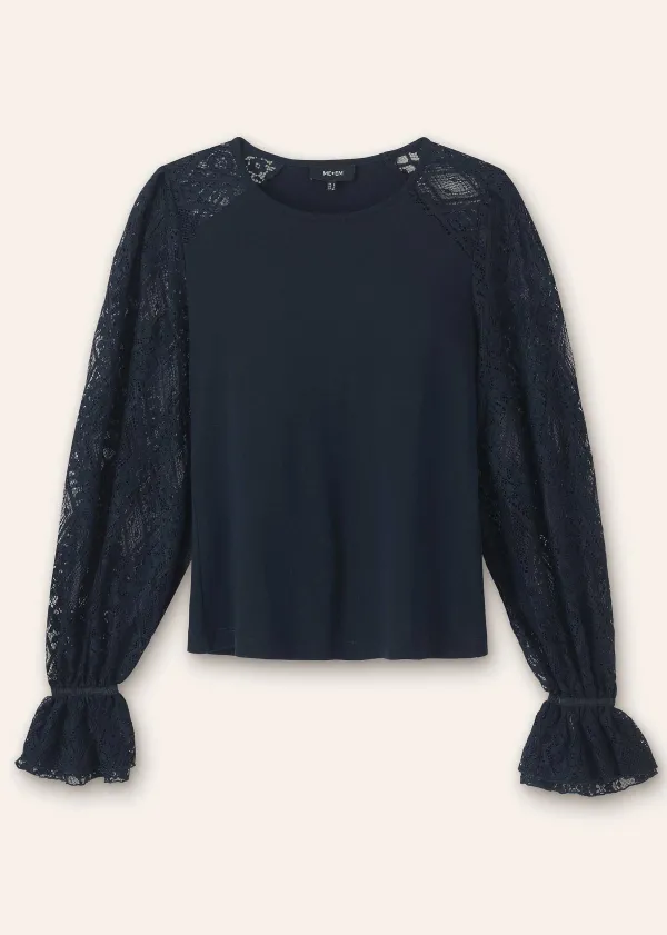 ME+EM Antique Lace Sleeve Layering Top | Women Layering Tops