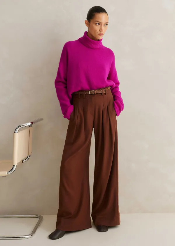 ME+EM Arrow Hand-Plaited Leather Belt | Women Belts And Jewellery