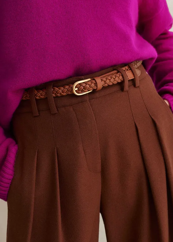 arrow_handplaited_leather_belt_3-1.webp ME+EM Arrow Hand-Plaited Leather Belt | Women Belts And Jewellery