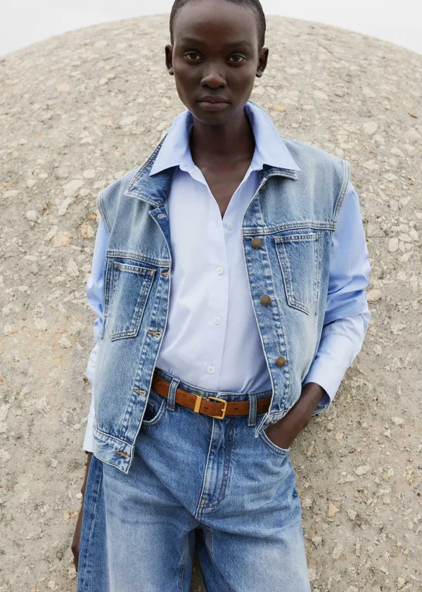 authentic_denim_vest_2.webp ME+EM Authentic Denim Vest | Women Denim