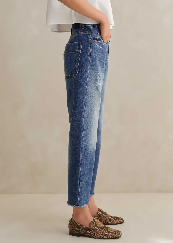 authentic_distressed_relaxed_straight_jean_2.webp ME+EM Authentic Distressed Relaxed Straight Jean | Women Jeans