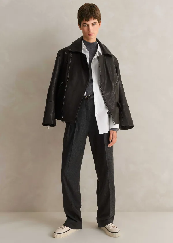 ME+EM Authentic Leather Biker Jacket | Women Leather Jackets