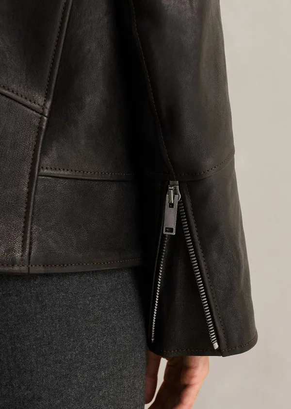 authentic_leather_biker_jacket_6.webp ME+EM Authentic Leather Biker Jacket | Women Leather Jackets