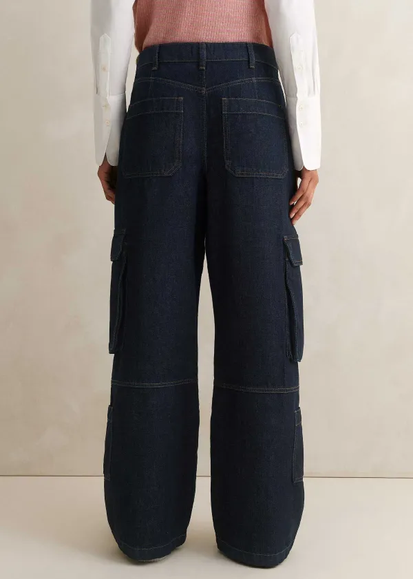 baggy_cargo_denim_trouser_2.webp ME+EM Baggy Cargo Denim Trouser | Women Cargo Trousers