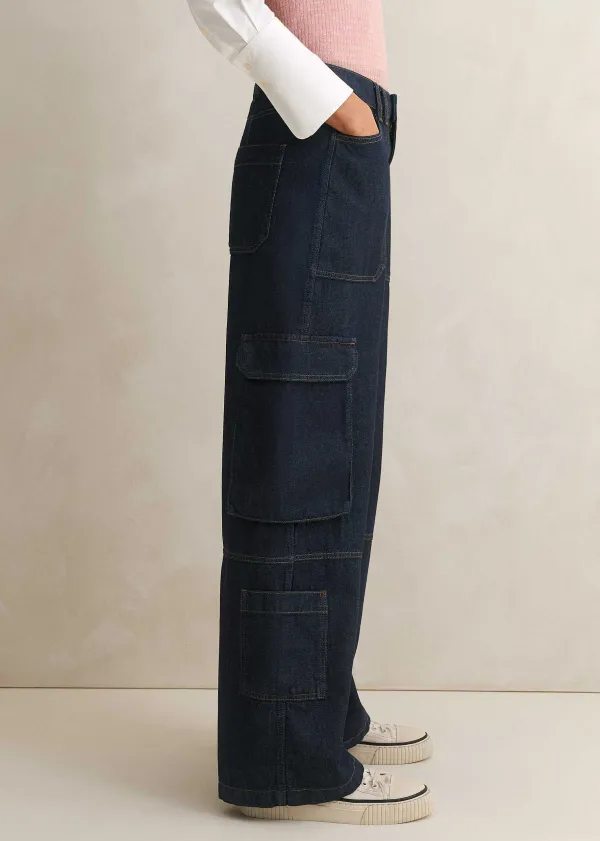 baggy_cargo_denim_trouser_4.webp ME+EM Baggy Cargo Denim Trouser | Women Cargo Trousers