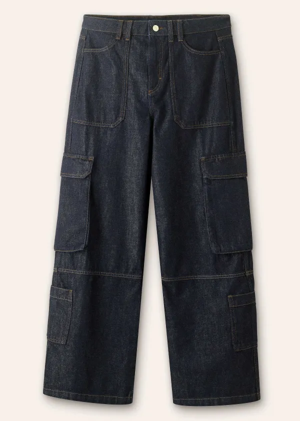 baggy_cargo_denim_trouser_5.webp ME+EM Baggy Cargo Denim Trouser | Women Cargo Trousers