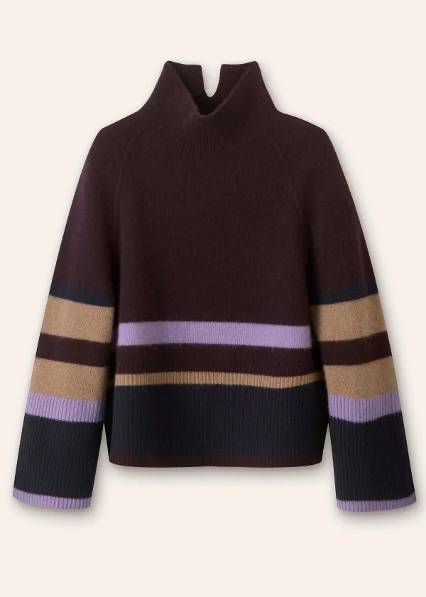 ME+EM Boiled Cashmere Relaxed Stripe Jumper | Women Jumpers