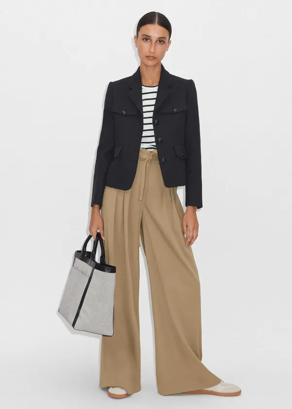 ME+EM Bracelet Sleeve Boucle Crop Jacket | Women Crop Jackets