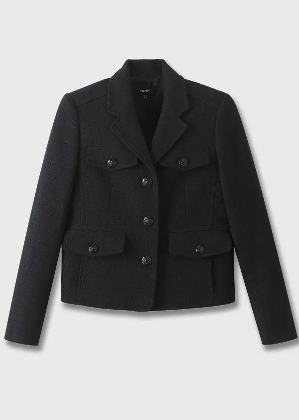 bracelet_sleeve_boucle_crop_jacket_2.webp ME+EM Bracelet Sleeve Boucle Crop Jacket | Women Crop Jackets