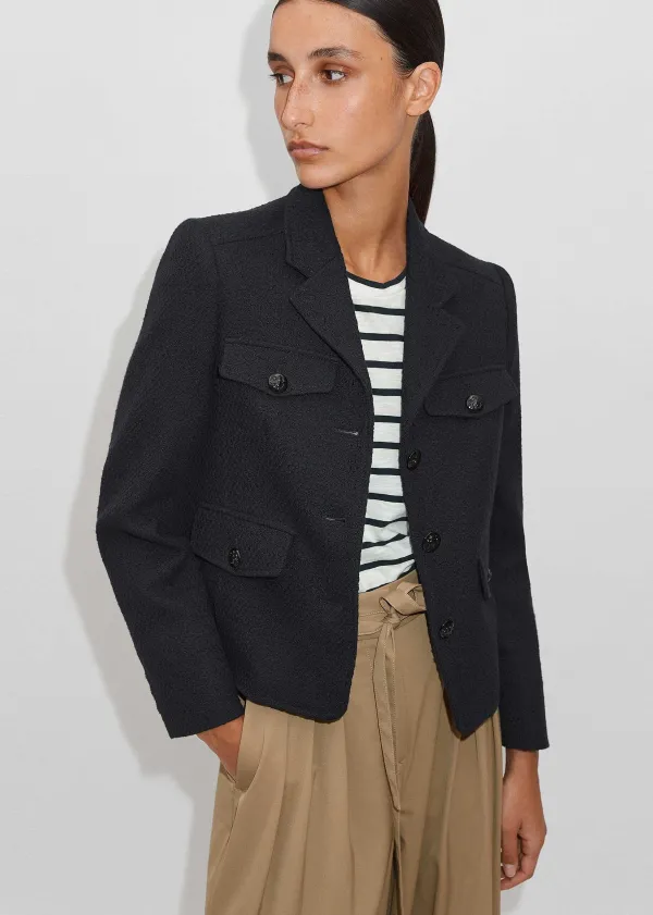 bracelet_sleeve_boucle_crop_jacket_4.webp ME+EM Bracelet Sleeve Boucle Crop Jacket | Women Crop Jackets