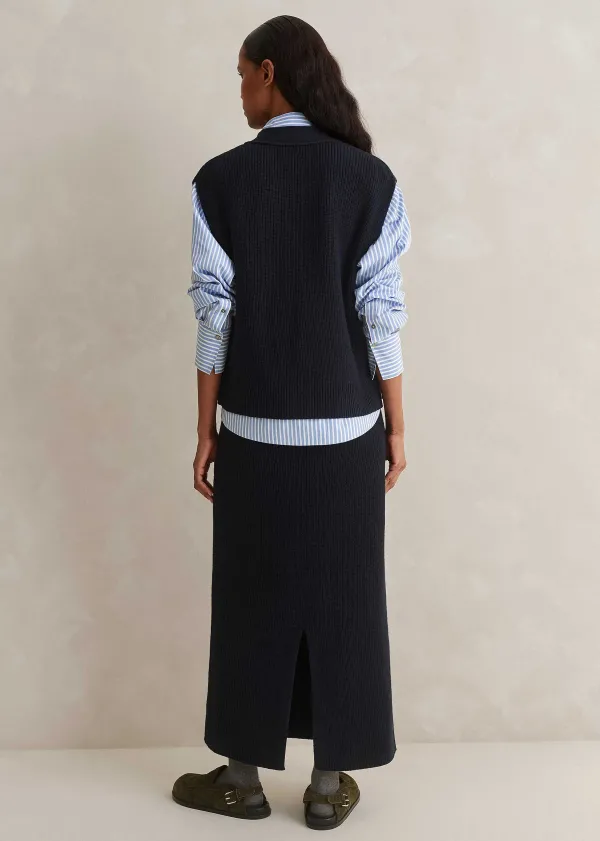 button_up_knitted_vest__skirt_coord_2.webp ME+EM Button Up Knitted Vest + Skirt Co-Ord | Women Suits And Co-Ords