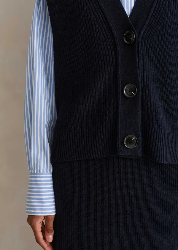 button_up_knitted_vest__skirt_coord_3.webp ME+EM Button Up Knitted Vest + Skirt Co-Ord | Women Suits And Co-Ords