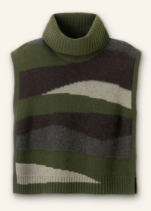 ME+EM Cashmere Camo Cropped Vest + Snood | Women Vests