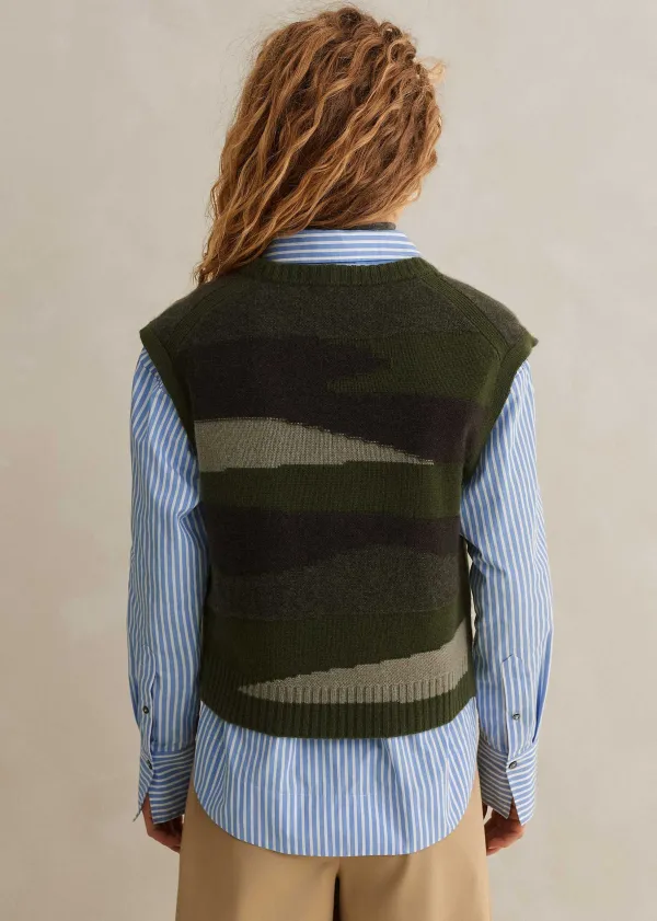 cashmere_camo_cropped_vest__snood_4.webp ME+EM Cashmere Camo Cropped Vest + Snood | Women Vests