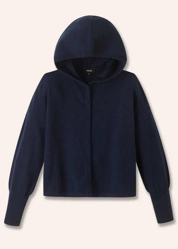 ME+EM Cashmere Drop Shoulder Box Crop Hoody | Women Cashmere