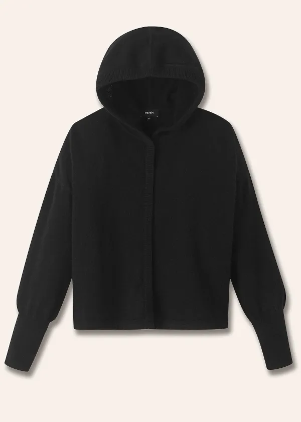 ME+EM Cashmere Drop Shoulder Box Crop Hoody | Women Cashmere