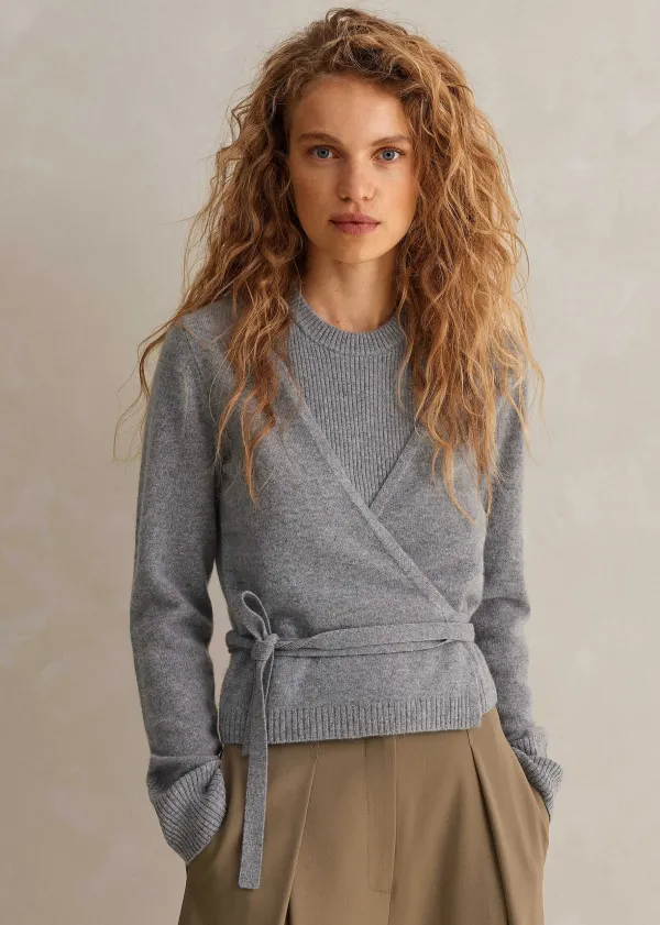 cashmere_layered_wrap_top_2.webp ME+EM Cashmere Layered Wrap Top | Women Cashmere