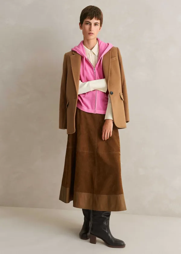 ME+EM Cashmere Sleeveless Relaxed Zip Hoody | Women Cashmere