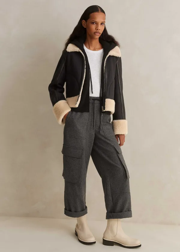 ME+EM Cashmere Sleeveless Relaxed Zip Hoody | Women Cashmere