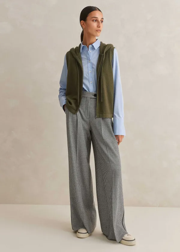 ME+EM Cashmere Sleeveless Relaxed Zip Hoody | Women Cashmere