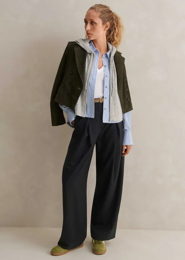 ME+EM Cashmere Sleeveless Relaxed Zip Hoody | Women Cashmere