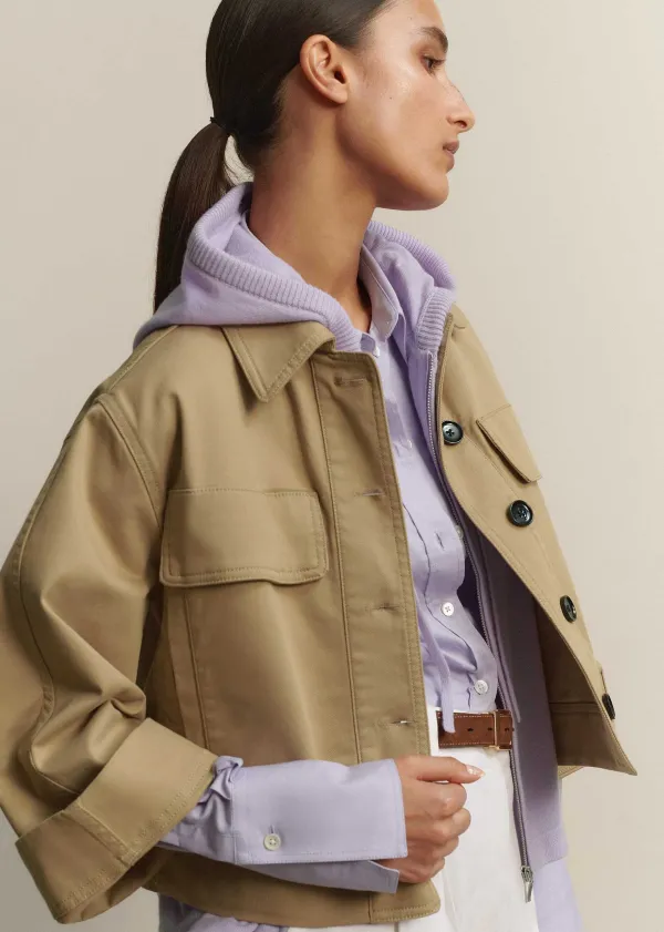 ME+EM Cashmere Sleeveless Relaxed Zip Hoody | Women Cashmere