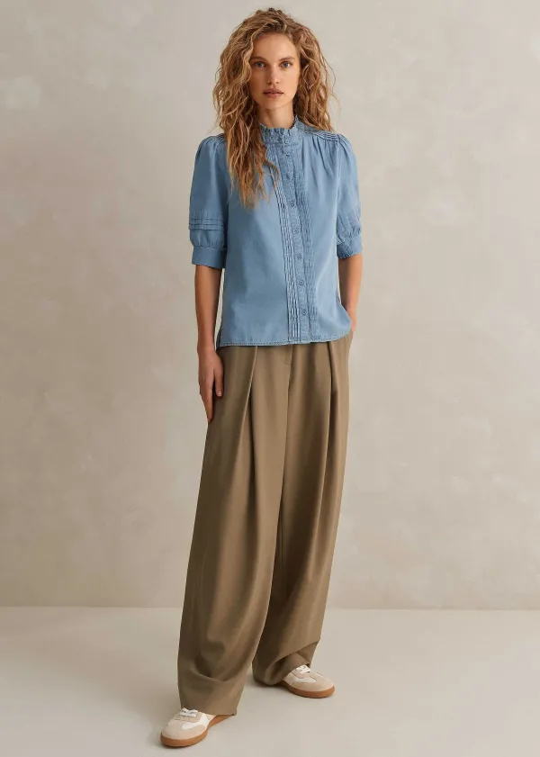 ME+EM Chambray Blouse | Women Blouses