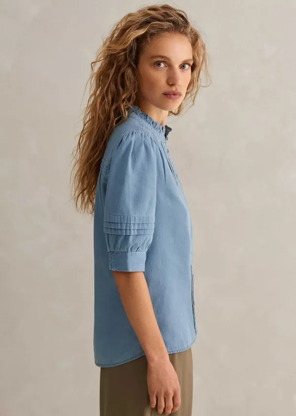 chambray_blouse_2.webp ME+EM Chambray Blouse | Women Blouses