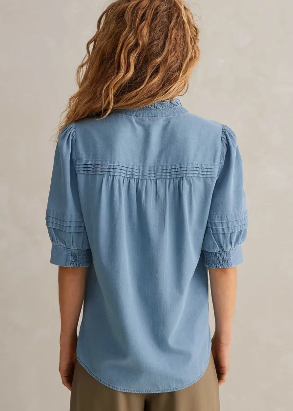 chambray_blouse_4.webp ME+EM Chambray Blouse | Women Blouses