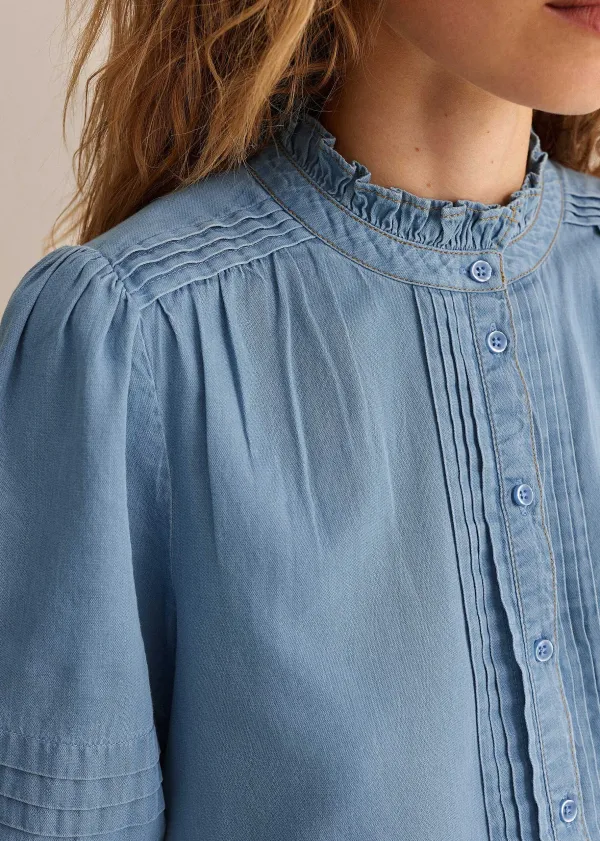 chambray_blouse_6.webp ME+EM Chambray Blouse | Women Blouses