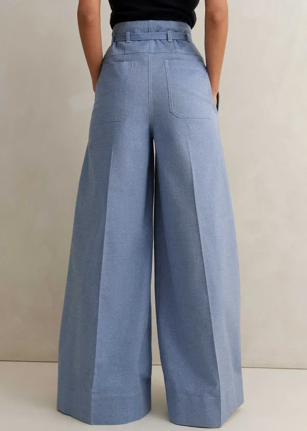 chambray_tailoring_super_wideleg_trouser_2.webp ME+EM Chambray Tailoring Super Wide-Leg Trouser | Women Wide-Leg Trousers