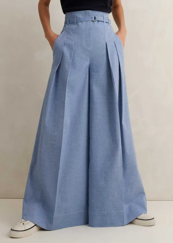 chambray_tailoring_super_wideleg_trouser_3.webp ME+EM Chambray Tailoring Super Wide-Leg Trouser | Women Wide-Leg Trousers