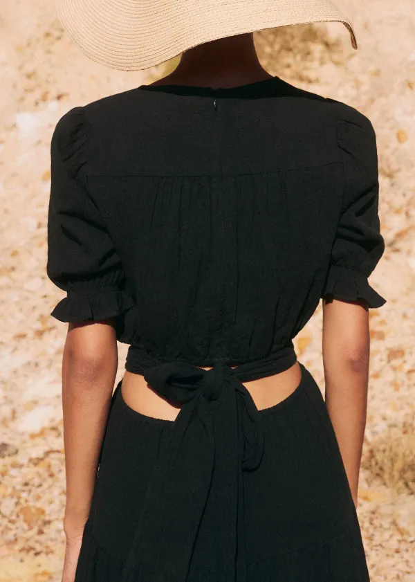 cheesecloth_cut_out_fulllength_dress_2.webp ME+EM Cheesecloth Cut Out Full-Length Dress | Women Maxi Dresses