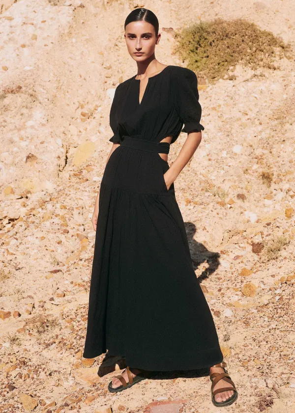 cheesecloth_cut_out_fulllength_dress_5.webp ME+EM Cheesecloth Cut Out Full-Length Dress | Women Maxi Dresses