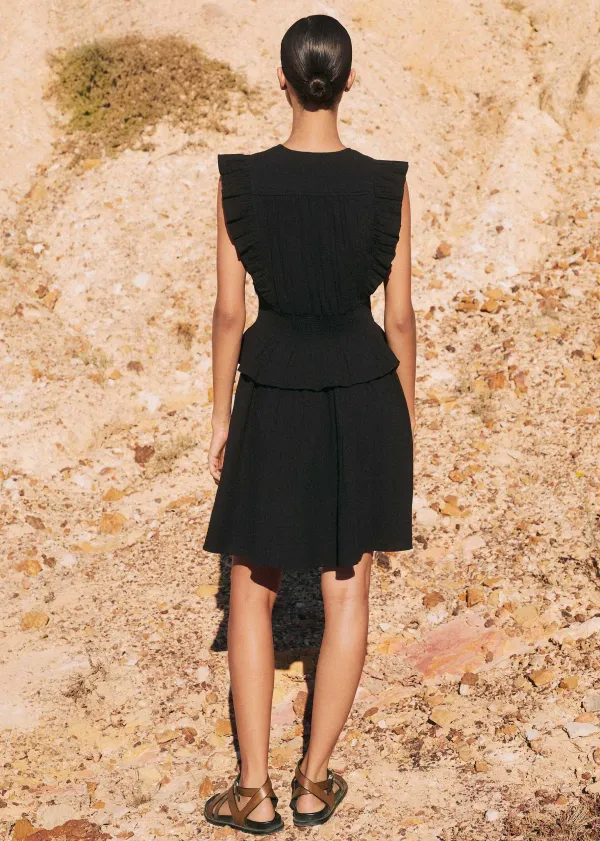 cheesecloth_fit_and_flare_short_dress_3.webp ME+EM Cheesecloth Fit And Flare Short Dress | Women Short Dresses