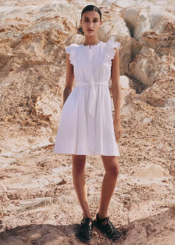 cheesecloth_frill_short_swing_dress__belt_7.webp ME+EM Cheesecloth Frill Short Swing Dress + Belt | Women Short Dresses