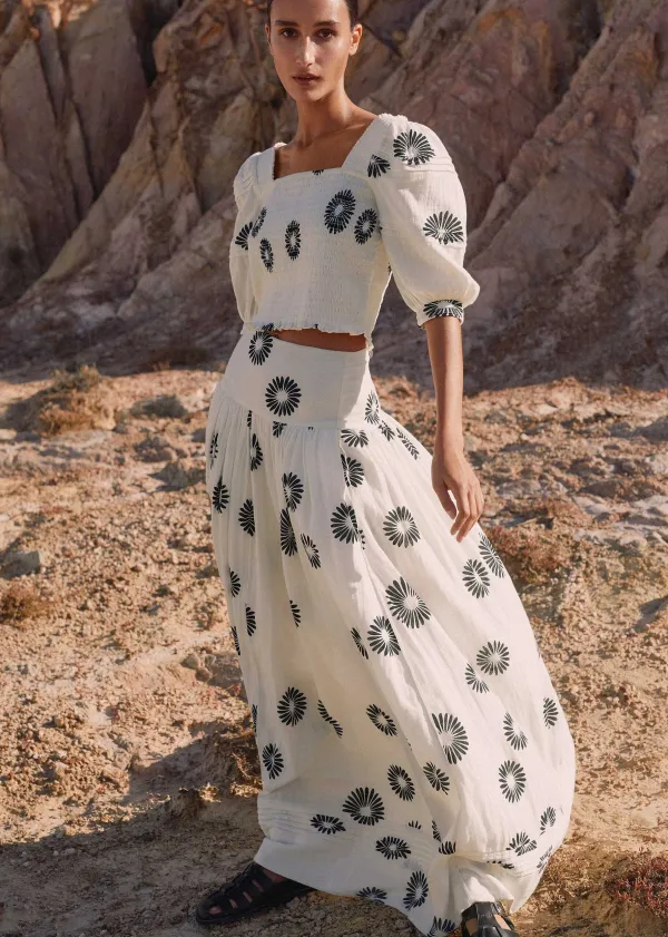 ME+EM Cheesecloth Modern Daisy Print Co-Ord | Women Suits And Co-Ords