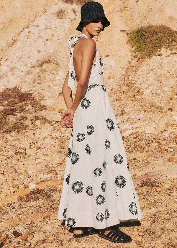 cheesecloth_modern_daisy_print_maxi_dress_4.webp ME+EM Cheesecloth Modern Daisy Print Maxi Dress | Women Maxi Dresses