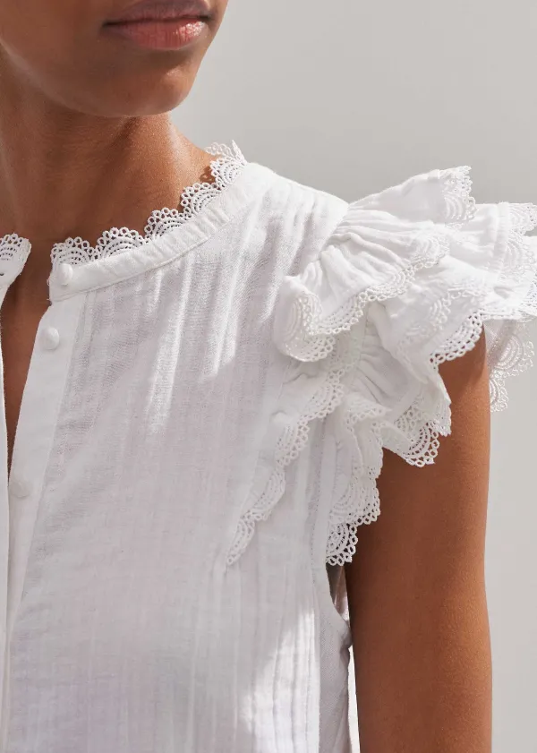 cheesecloth_ruffle_sleeveless_blouse_3.webp ME+EM Cheesecloth Ruffle Sleeveless Blouse | Women Blouses