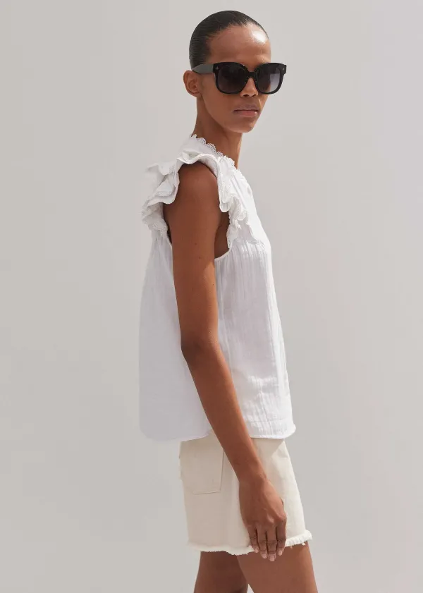 cheesecloth_ruffle_sleeveless_blouse_4.webp ME+EM Cheesecloth Ruffle Sleeveless Blouse | Women Blouses