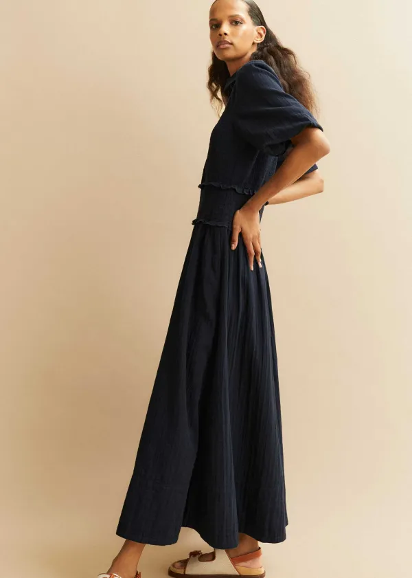 cheesecloth_shirred_maxi_shirt_dress_5-1.webp ME+EM Cheesecloth Shirred Maxi Shirt Dress | Women Maxi Dresses