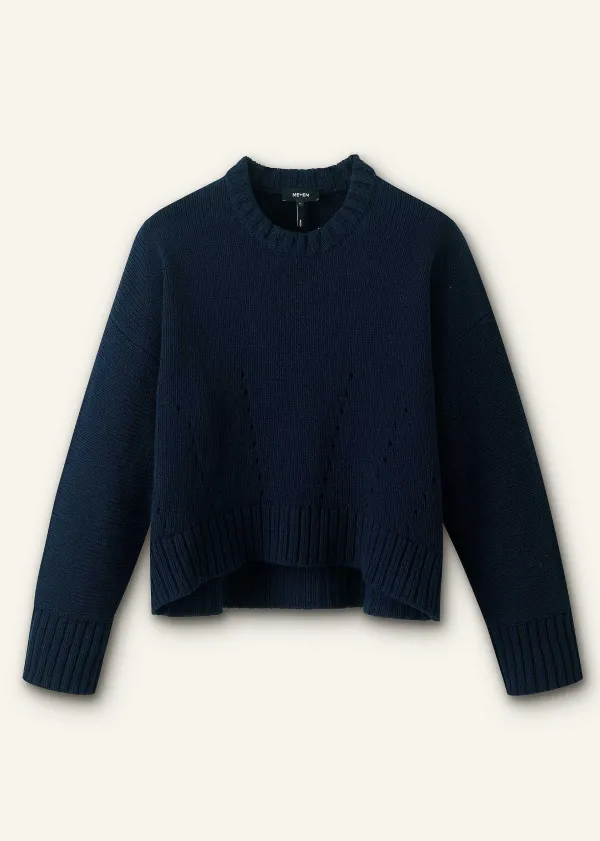 ME+EM Chunky Cotton Curved Hem Jumper | Women Jumpers