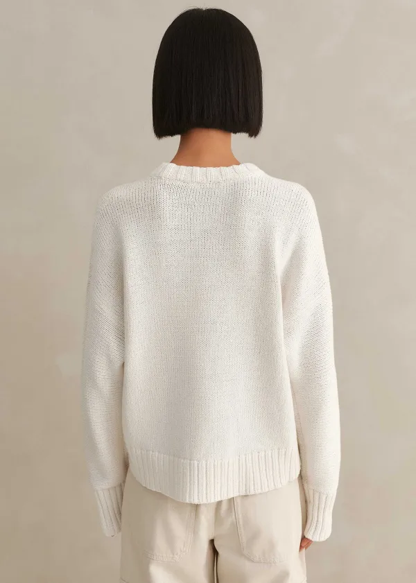 chunky_cotton_curved_hem_jumper_4.webp ME+EM Chunky Cotton Curved Hem Jumper | Women Jumpers