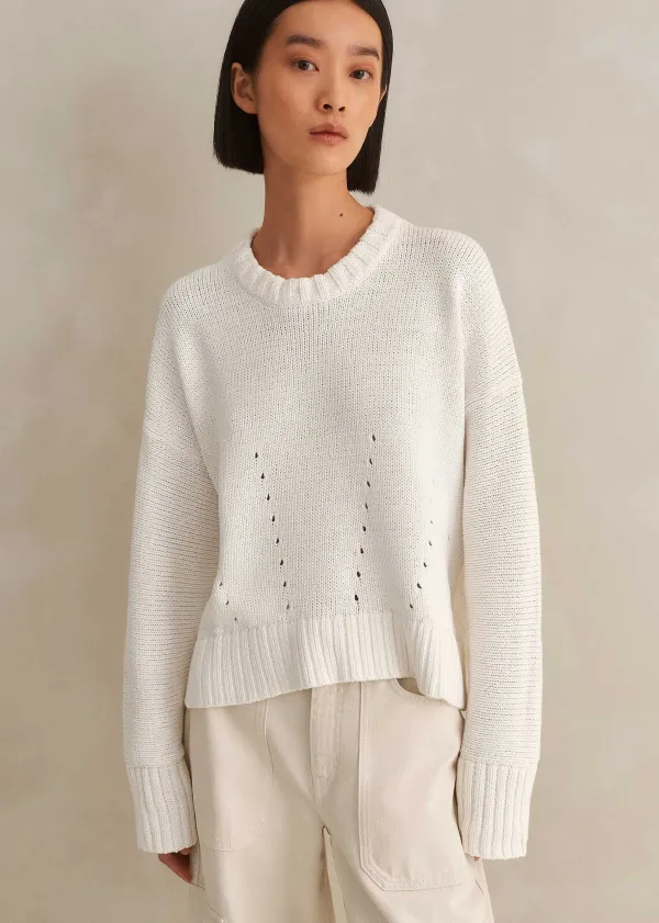 chunky_cotton_curved_hem_jumper_5.webp ME+EM Chunky Cotton Curved Hem Jumper | Women Jumpers