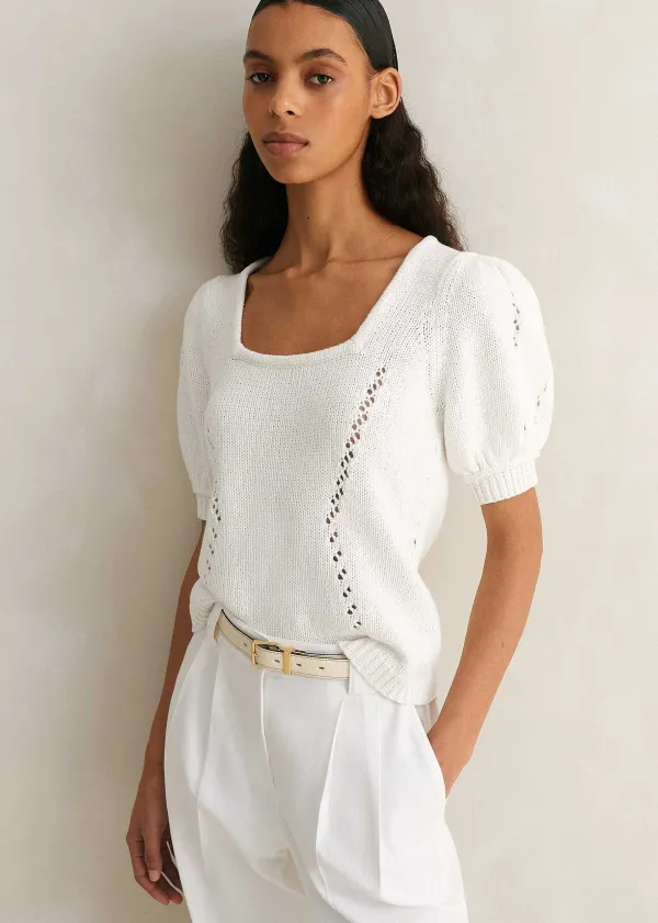 chunky_cotton_fashioned_square_neck_tee_3.webp ME+EM Chunky Cotton Fashioned Square Neck Tee | Women Loungewear