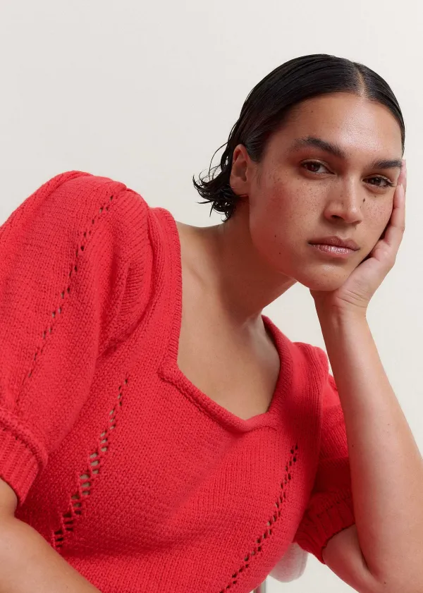 chunky_cotton_fashioned_square_neck_tee_8.webp ME+EM Chunky Cotton Fashioned Square Neck Tee | Women Loungewear