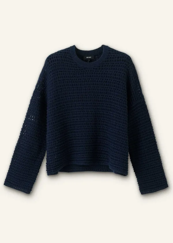 ME+EM Chunky Cotton Open Stitch Box Jumper | Women Jumpers