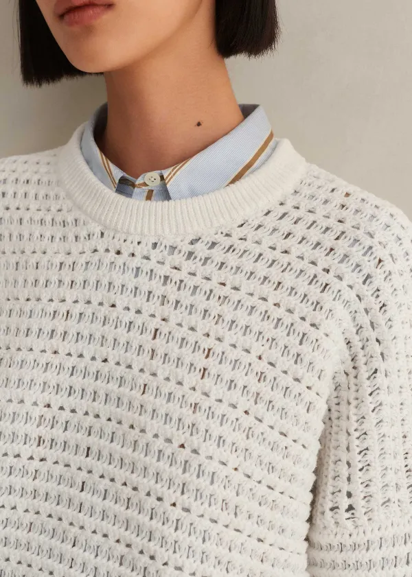 chunky_cotton_open_stitch_box_jumper_2.webp ME+EM Chunky Cotton Open Stitch Box Jumper | Women Jumpers