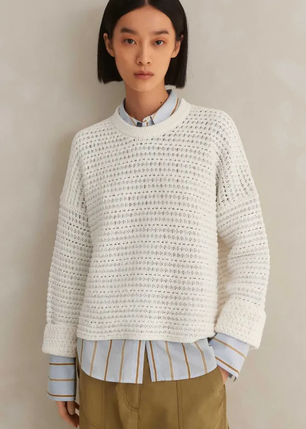 chunky_cotton_open_stitch_box_jumper_5.webp ME+EM Chunky Cotton Open Stitch Box Jumper | Women Jumpers