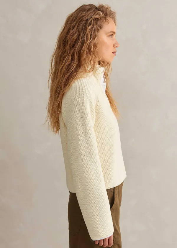 chunky_cotton_rib_zip_through_cardigan_2.webp ME+EM Chunky Cotton Rib Zip Through Cardigan | Women Cardigans